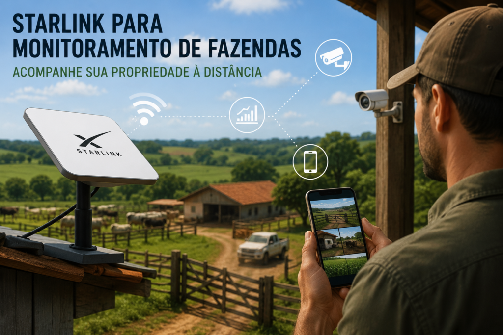 Starlink para monitoramento de fazendas