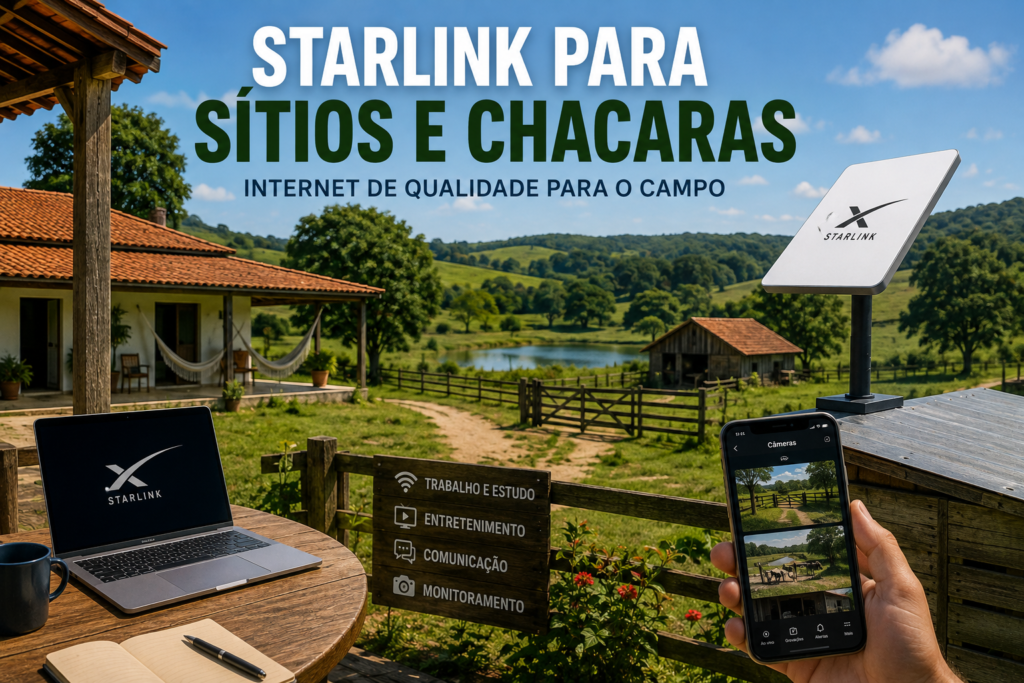 Starlink para sítios e chácaras